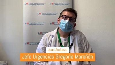 Juan Andueza, jefe de urgencias del Gregorio Maraon: "Trabaj ms de 40 horas seguidas en la primera ola"