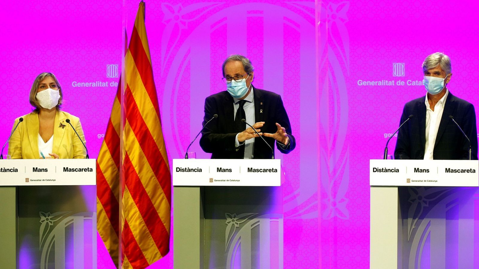 Coronavirus - Cataluña prohíbe las reuniones de más de diez personas y hará medio millón de test en las aulas - RTVE.es - Telediario 1 | Ver
