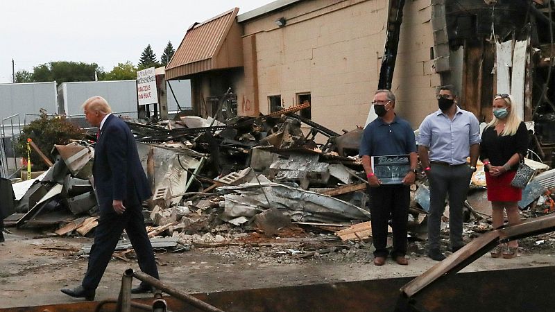 Trump lleva su mensaje de 'Ley y orden' a Kenosha, el polvorín de las protestas raciales