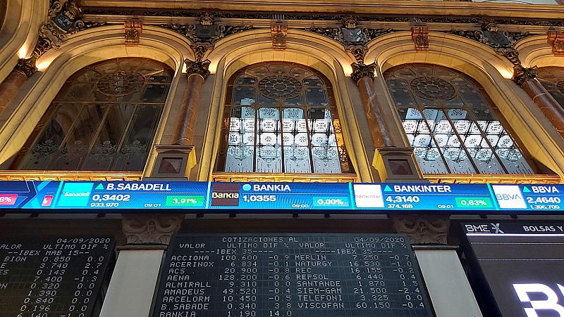 El tirón de la banca no borra las pérdidas del IBEX 35, que baja un 2% semanal y pierde los 7.000 puntos