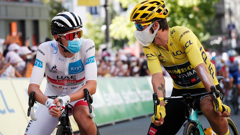 Roglic espera ataques y Pogacar no descarta "arañar tiempo" en el Colombier