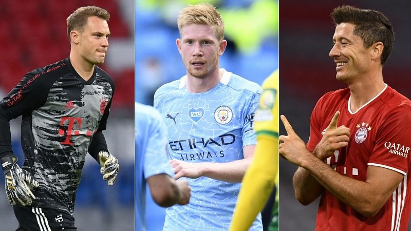 Neuer, De Bruyne y Lewandoski, candidatos a mejor jugador del año de la UEFA