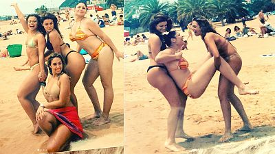 Operacin Triunfo 1: Las fotos nunca vistas de Chenoa, Rosa y las dems chicas en la playa