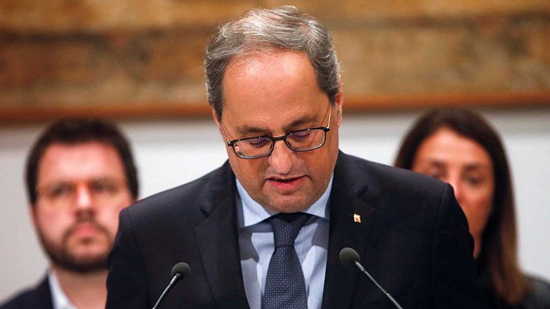 Torra llama a la "ruptura democrática" y llevará su inhabilitación a Europa: "No acepto una sentencia injusta"