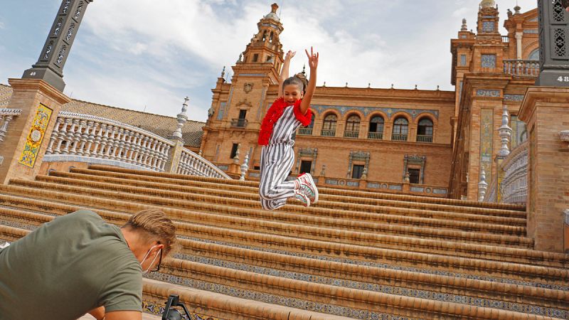 Soleá graba en Sevilla el videoclip de "Palante", su canción para Eurovisión Junior 2020