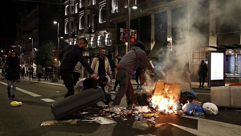 Ola de altercados en Madrid, Logroño y otras ciudades españolas contra las restricciones por la COVID