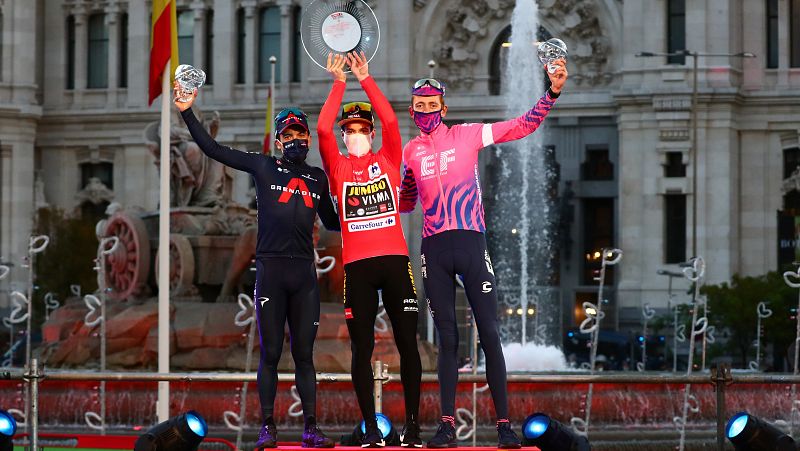 Roglic reedita su triunfo en la Vuelta y Ackermann gana en Madrid