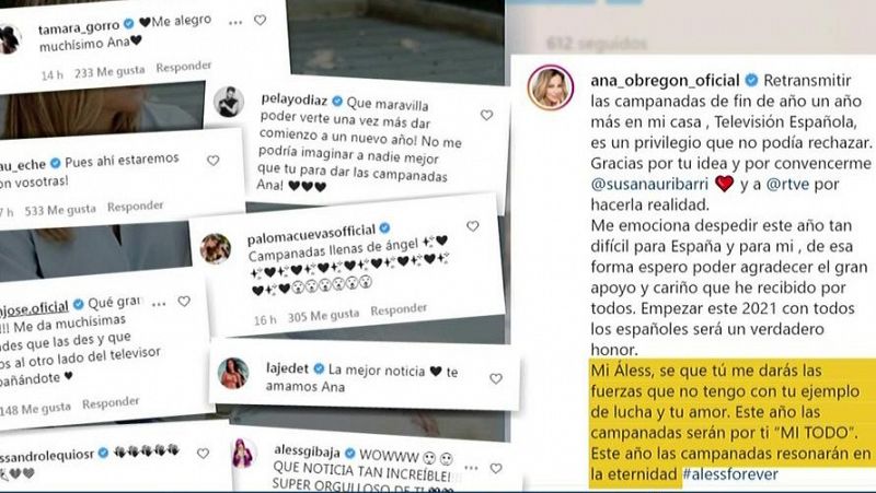 Reacciones de los famosos al conocer que Ana Obregón será quién presente las campanas