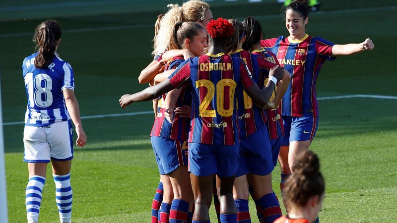 El Barça golea a la Real en el duelo por la tercera plaza de la liga femenina