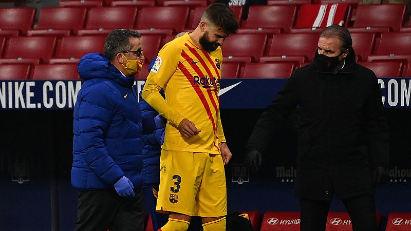 Piqué evita la rotura de ligamentos en la rodilla pero Sergi Roberto sí que la sufre en su muslo