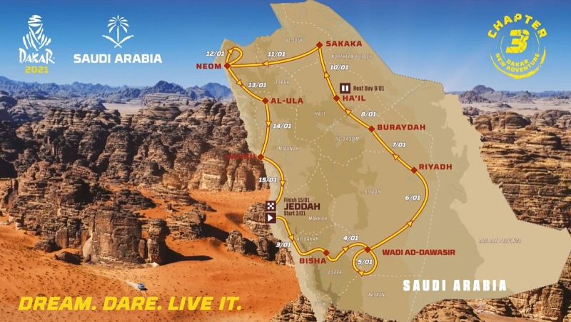 El Dakar 2021 hace oficial su recorrido para la 43ª edición