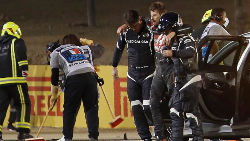 Romain Grosjean tiene previsto abandonar el hospital de Baréin este martes