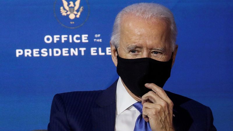 Biden pedirá a los estadounidenses usar mascarilla en sus 100 primeros días al frente de la Casa Blanca