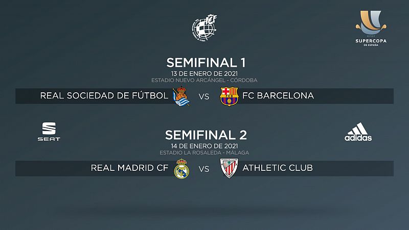 Real Sociedad - Barça y Madrid - Athletic, semifinales de una Supercopa que se jugará en Andalucía