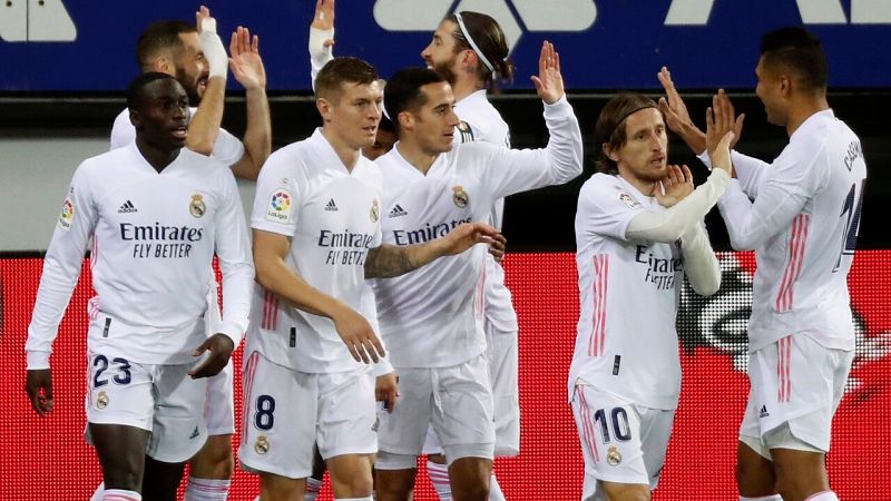 El Madrid mantiene su racha en Liga y la igualdad en el liderato tras vencer al Eibar en Ipurua