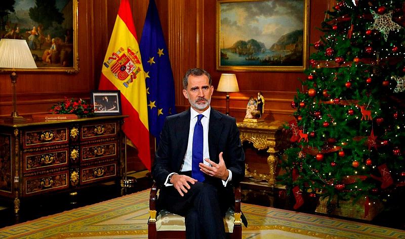 Respaldo del PSOE, PP, Vox y Cs al mensaje navideño del rey, que critican Podemos e independentistas