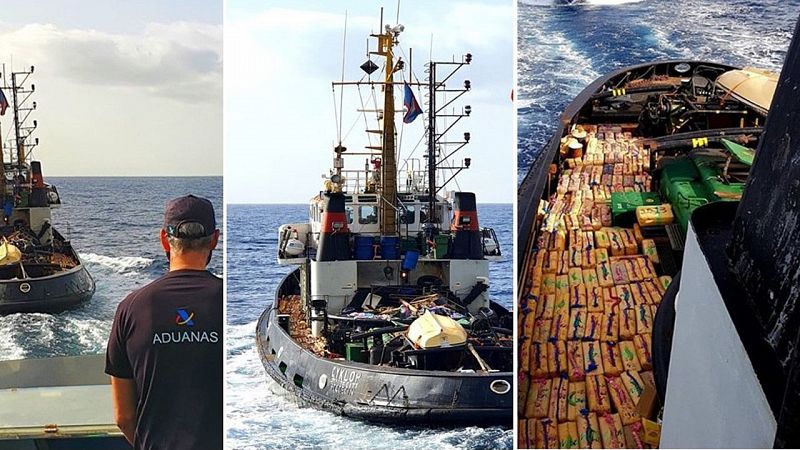 Interceptada al norte de Gran Canaria una embarcación cargada con 15.000 kilos de hachís