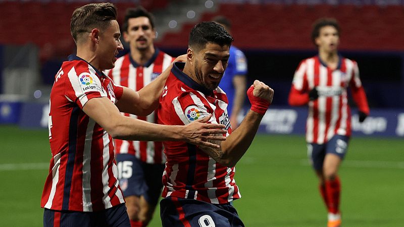 El Atlético gana por la mínima al Getafe y acaba el año en lo más alto