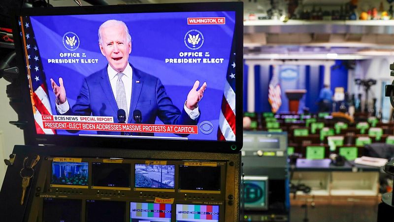 Biden culpa a Trump del asalto al Capitolio: "Nuestra democracia está bajo un ataque sin precedentes"