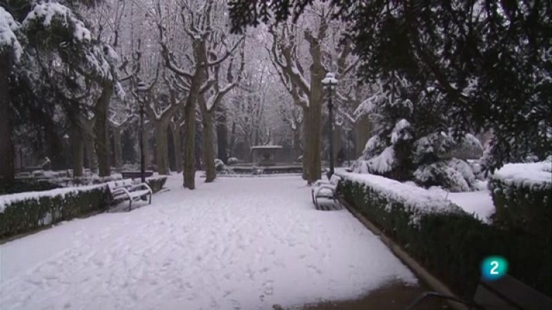El temporal Filomena porta neu, pluja i fort vent al litoral català