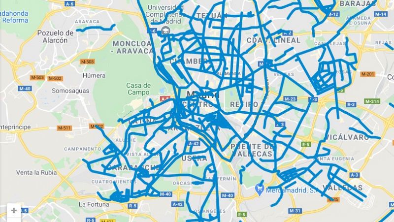 Mapa: las calles de Madrid retoman la normalidad tras el paso del temporal Filomena
