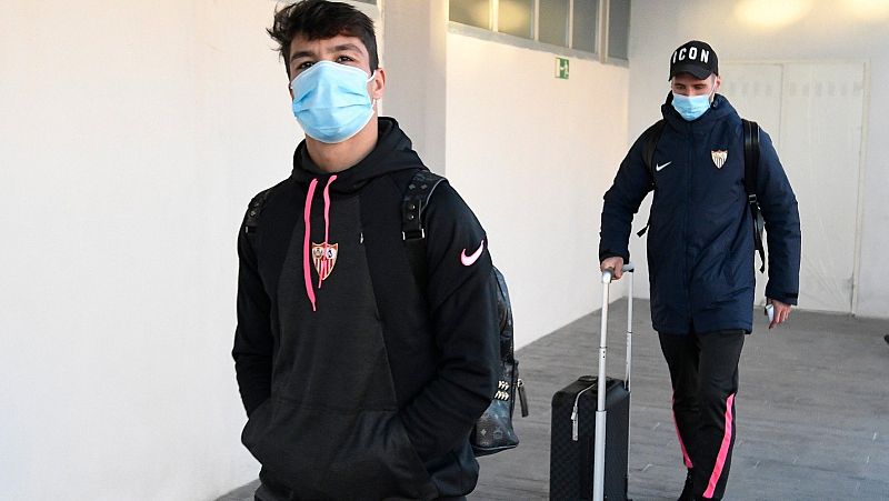 El Sevilla llega a Madrid dos horas más tarde de lo previsto por el temporal