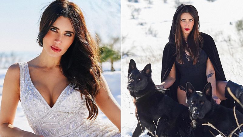 Pilar Rubio, en la nieve: De novia de hielo a caperucita negra