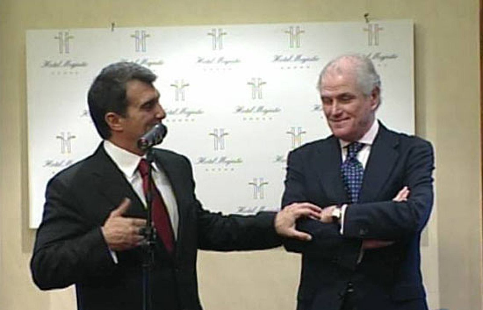 Laporta y Calderón se reúnen antes del derbi