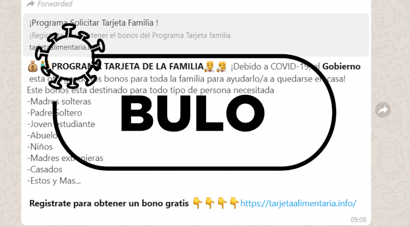 No, no hay un programa Tarjeta de la Familia con ayudas para quedarte en casa por la pandemia