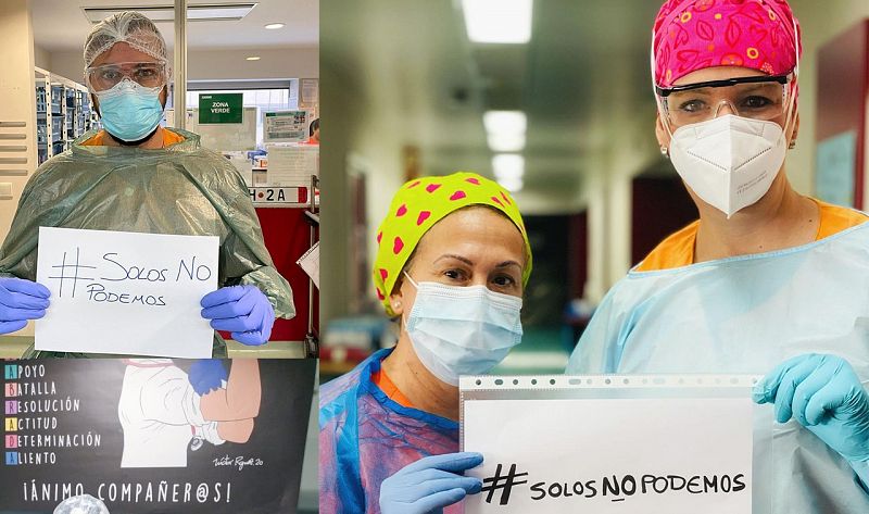 Los sanitarios de Fuenlabrada piden a la población que se autoconfine con el lema #SolosNoPodemos