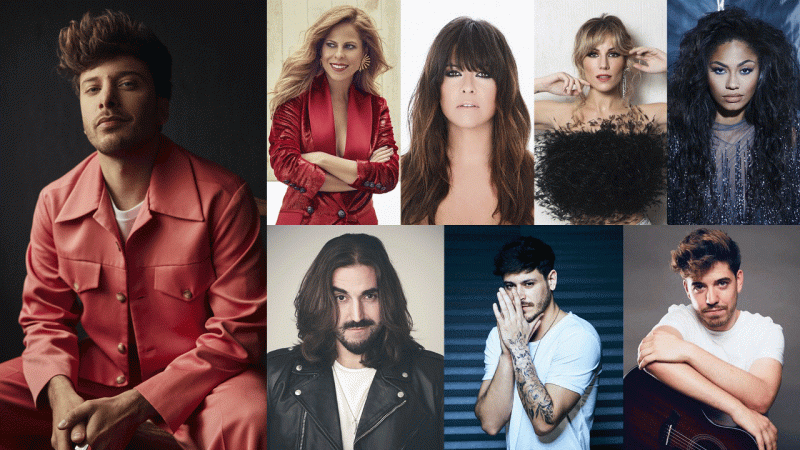 Pastora Soler, Vanesa Martín, Edurne, Nia, Andrés Suárez, Cepeda y Roi cantarán con Blas Cantó en "Destino Eurovisión"