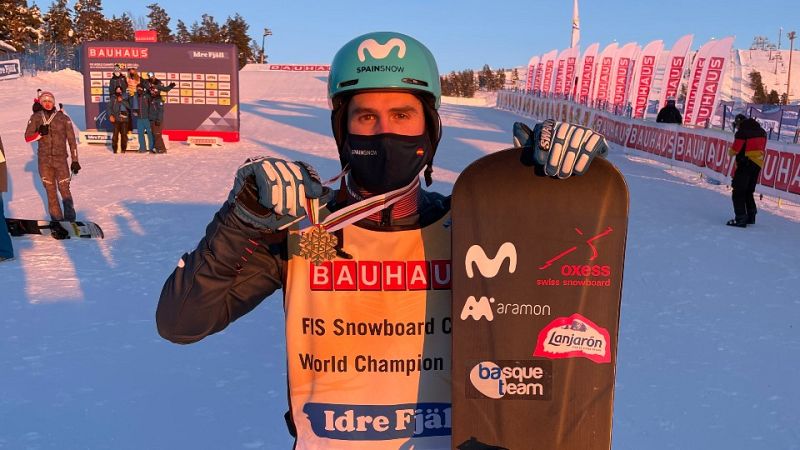 El español Lucas Eguibar, campeón del mundo de boardercross