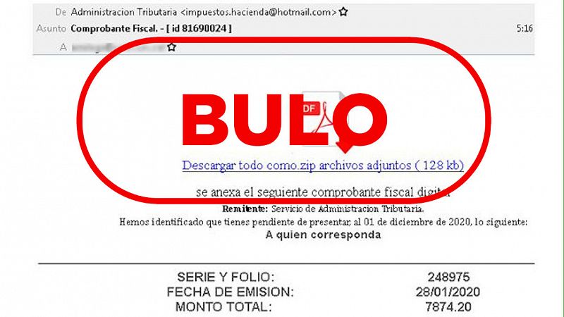 No, Hacienda no te ha mandado un correo electrónico con un "comprobante fiscal", es un adjunto malicioso