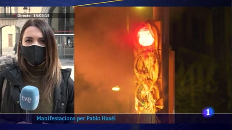 Tercera nit d'aldarulls a Barcelona amb almenys 8 detinguts