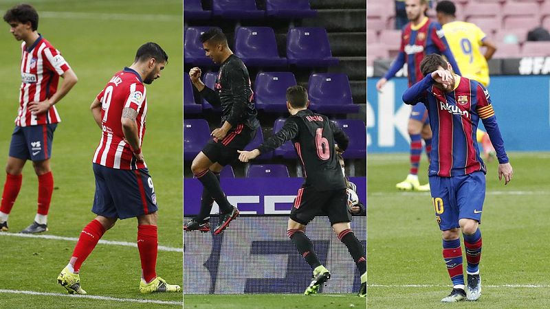 Febrero le devuelve sus opciones ligueras al Madrid ante un Atlético y un Barça que se tambalean