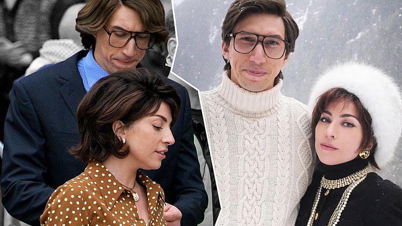 Lady Gaga y Adam Driver, irreconocibles y fabulosos: nuevas imágenes de la película de Gucci