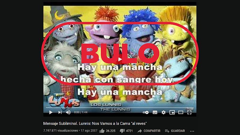 No, este vídeo de Los Lunnis no contiene mensajes subliminales