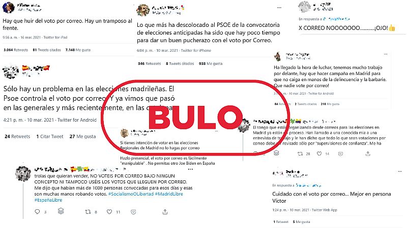 Las elecciones en Madrid reactivan el bulo del voto por correo 'manipulable'