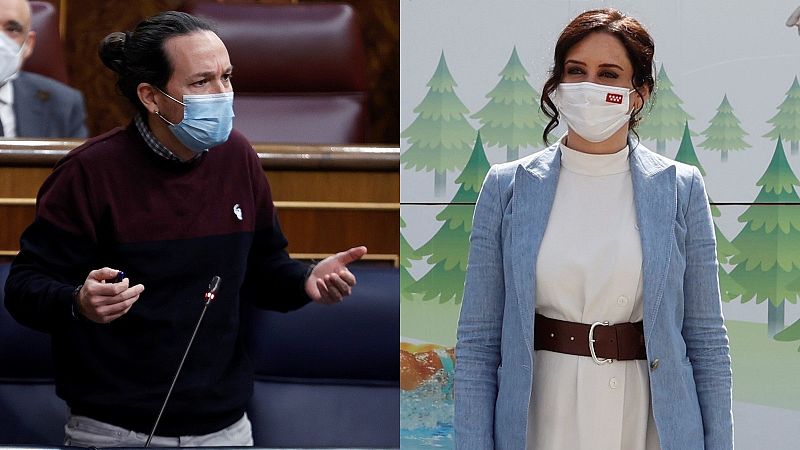 La Junta Electoral apercibe a Iglesias y Ayuso por hacer campaña desde sus respectivos cargos institucionales