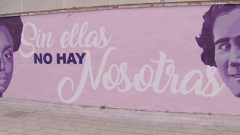 Mural con mujeres referentes en el ámbito nacional e internacional