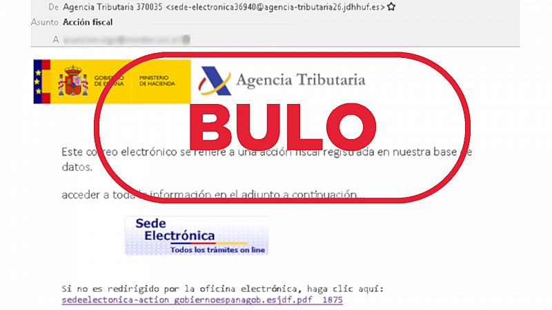 La Agencia Tributaria no te ha mandado un correo con el asunto 'acción fiscal', es un fraude