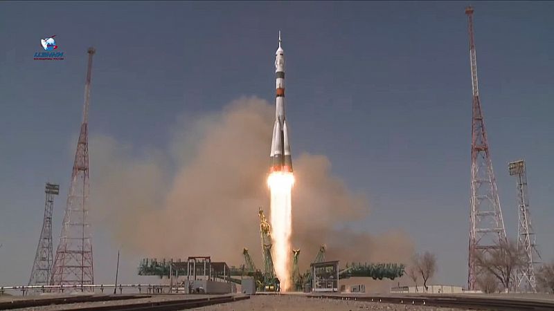 La Soyuz MS-18, rumbo a la Estación Espacial Internacional en el 60 aniversario del vuelo de Gagarin