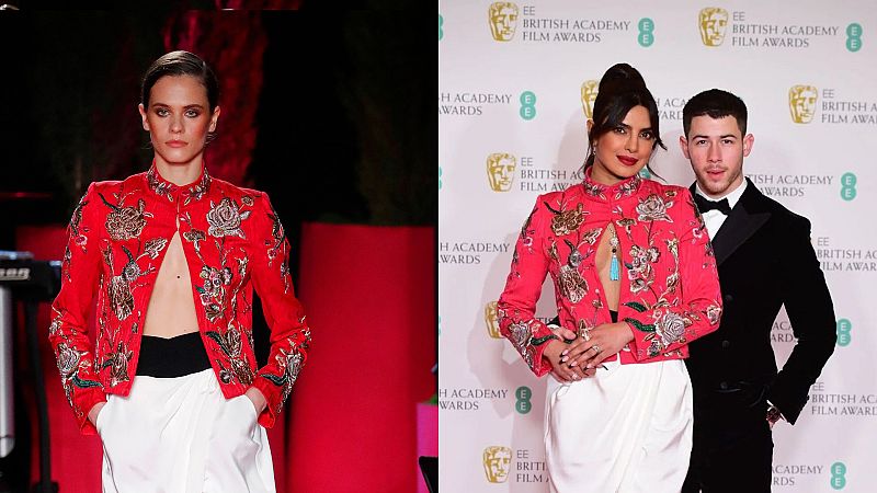 Priyanka Chopra arrasa en los Bafta con un diseño de Pertegaz, pero le duelen los pies