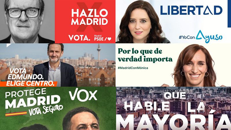 Del 'Hazlo por Madrid' a la 'Libertad' pasando por 'Elige centro': ¿Cuáles son los lemas del 4M?