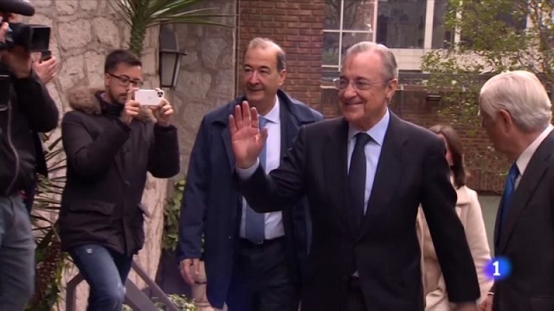 Florentino Pérez dice que la Superliga está en "stand by" y asegura estar "triste y decepcionado"