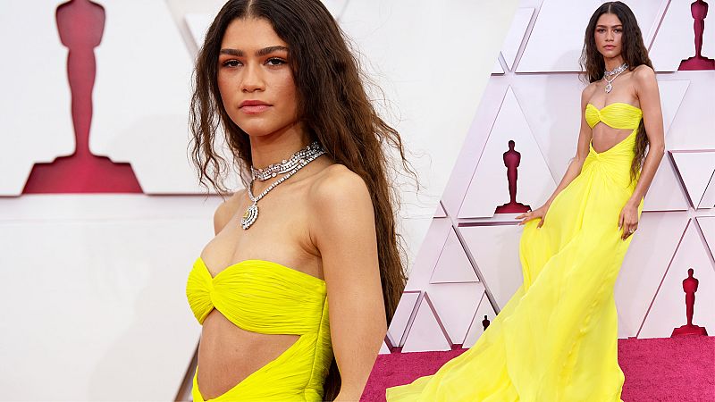 Zendaya apuesta todo al amarillo... y, sin estar nominada, gana los Oscar