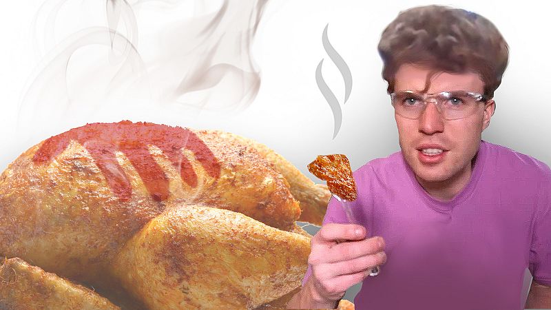 Alucinante: este chico ha conseguido cocinar un pollo �a tortazos!