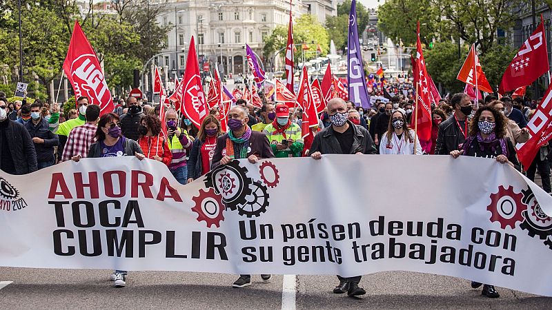 UGT y CC.OO. piden acabar con la "precariedad" como "vacuna contra la extrema derecha" en el Primero de Mayo