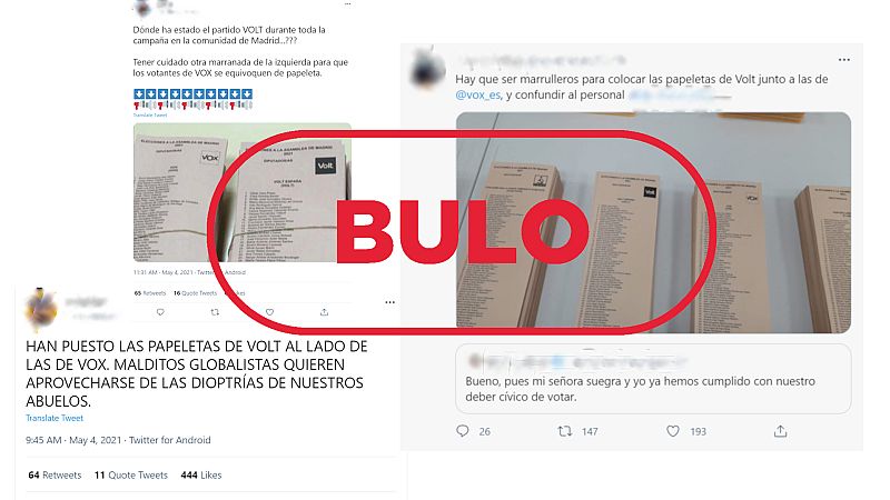 Las papeletas de Volt y Vox salen juntas el 4M por el orden de proclamacin de candidaturas