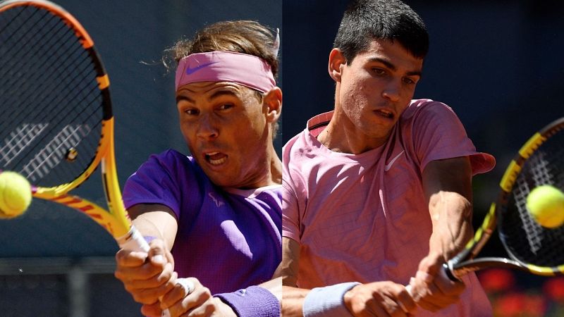 Rafa Nadal se lleva el duelo generacional ante Carlos Alcaraz en Madrid